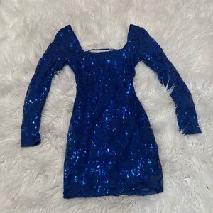 sthcute Blue Mini Dress
